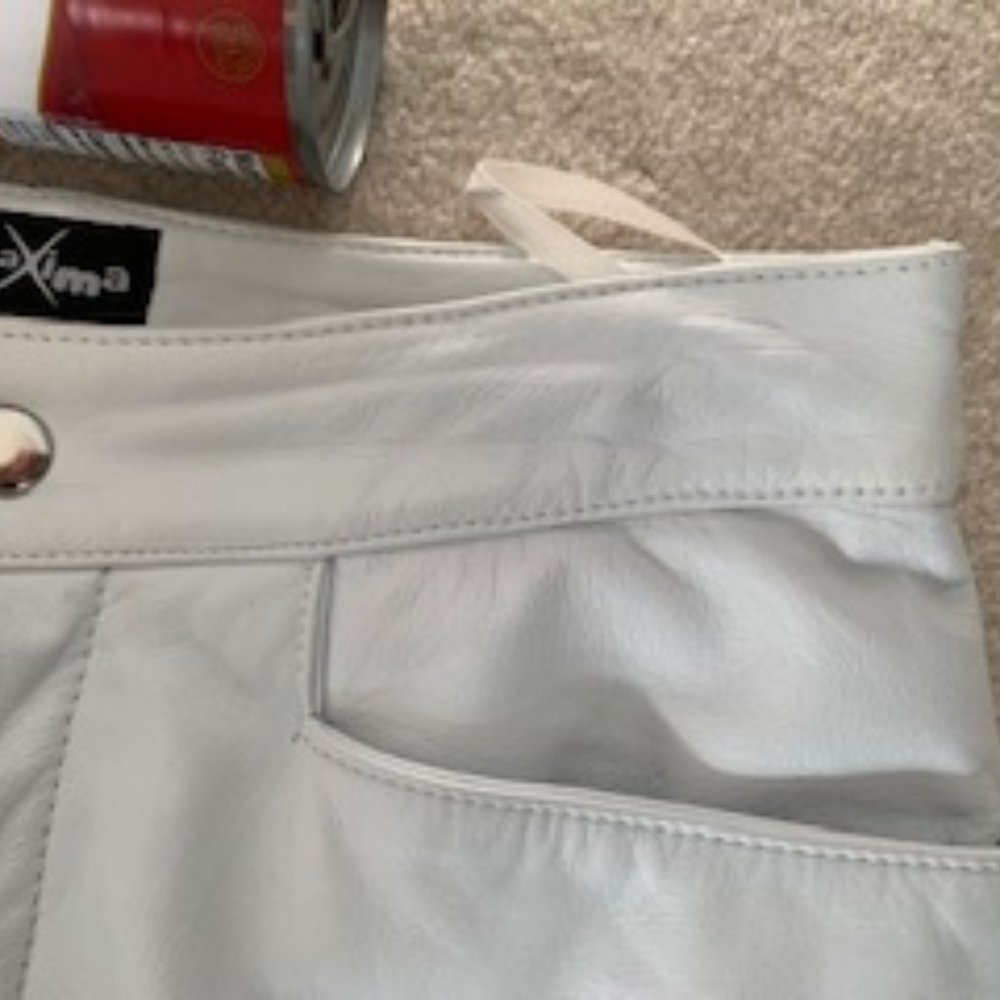Lambskin leather 2 pocket lined trousers